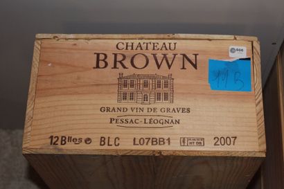 null 666 / 2007 – Ch. Brown, Pessac Blanc – 11 B/lles dans une caisse 