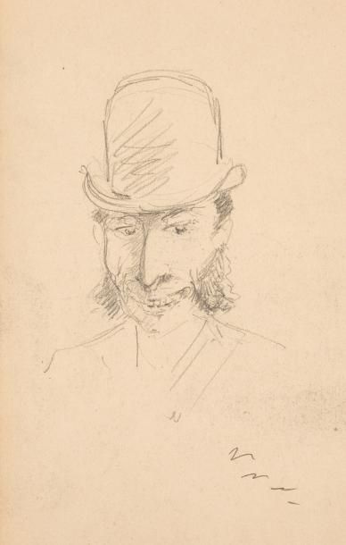 null René PRINCETEAU (1843-1914) 

Etudes de portraits d’hommes

Sept dessins au...