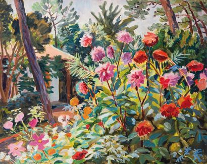 null Georges de SONNEVILLE (1889-1978)
Le jardin des Servan au Cap-Ferret
Huile sur...