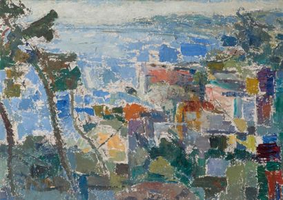 null Roger MATHIAS (1884-1971) 

La pointe aux chevaux

Huile sur papier. 

36,5...