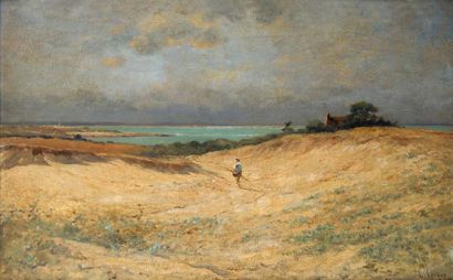 null Eugène VERGEZ (1848-1926)

Vue animée des côtes bretonnes

Huile sur toile,...