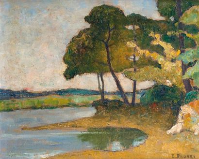 null Emile BRUNET (1869-1943)

L'Etang

Huile sur carton signée en bas à droite....