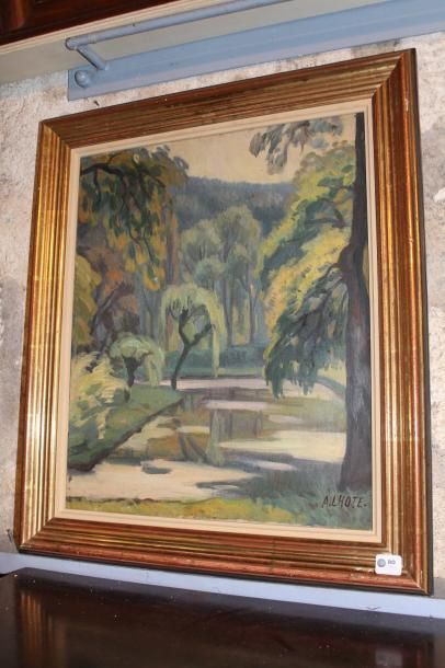 null André LHOTE (1885-1962)

Le parc, 1907

Huile sur toile, signée en bas à droite....