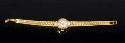 null Jaeger Lecoultre, montre bracelet de dame en or jaune 750/1000ème, bracelet...