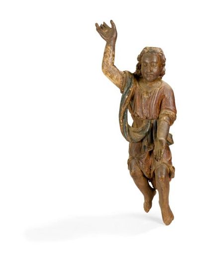 null Figure de Saint en bois suclpté polychrome

XVIIIème siècle (restaurations et...
