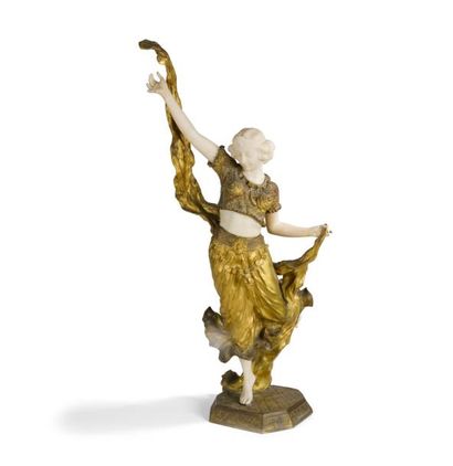 null Affortunato GORI (actif 1895-1925),

Danseuse orientale,

Epreuve en bronze...