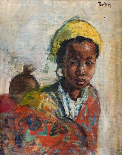 Henri Jean PONTOY (1888-1968),

Jeune Marocaine,...