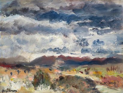 null Olaf CHRISTIANSEN (1901-1990),

L'Orage approche, Vaucluse

Huile sur toile,...