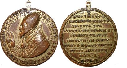 null GREGOIRE XIII (1572-1585) Bronze. 58mm. Par Bernardino Passero. 1582. En souvenir...