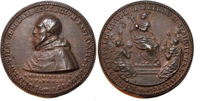 null GREGOIRE XIII (1572-1585) Bronze. 56mm. Par Bartolomeo Argenterio. 1582. En...