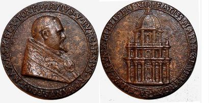 null PAUL V (1605-1621) Bronze. 54mm. Par Ambrogio Buonvicino. 1605. Chapelle Paulina...