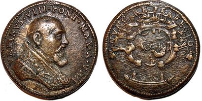 null URBAIN VIII (1623-1644) Bronze. 42mm. 1632. par Alessandro Artesano. Même revers...