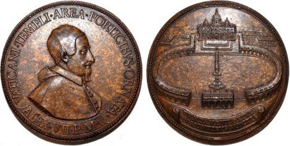 null ALEXANDRE VII (1655-1667) Bronze. 76mm. Par Gaspare Morone. 1657. Vue de la...