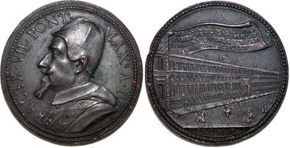 null ALEXANDRE VII (1655-1667) Bronze. 39mm. Par Gaspare Morone. 1659. Vue de la...