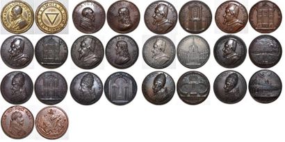null ALEXANDRE VII (1655-1667) Ensemble de 13 médailles de Alexandre VII. Quelques...