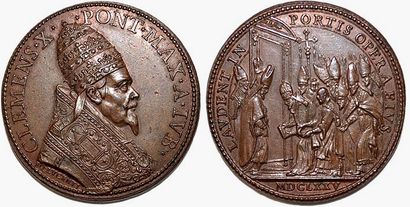 null CLEMENT X (1670-1676) Bronze. 40mm. Par Girolamo Lucenti. 1675. Même revers...
