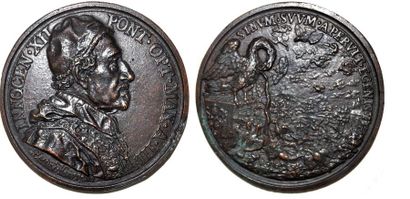 null INNOCENT XII (1691-1700) Bronze. 85mm. Par Béatrice Hamrani. 1694. Bienfaisance...