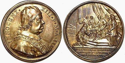 null INNOCENT XIII (1721-1724) Argent doré. 35mm. Par Ermenegildo Hamerani. 1723....