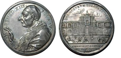 null BENOIT XIII -(1724-1730) Argent. 35mm. Pa Ermenegildo Hamerani. 1727. Souvenir...