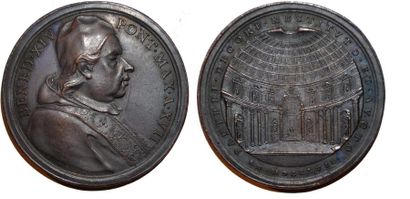 null BENOIT XIV (1740-1758) Bronze. 39mm. Même médaille que précédente, mais en bronze....