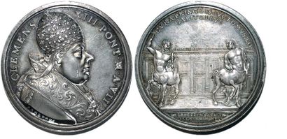 null CLEMENT XIII (1758-1769) Argent. 39mm. Par Ferdinando Hamerani. 1765. Souvenir...