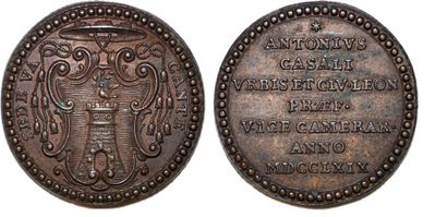 null SEDE VACANTE Bronze. 29mm. Graveur anonyme. 1769. Emise pour le Vice-camerlingue...