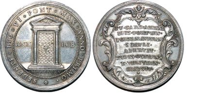 null PIE VI (1775-1799) Argent. 45mm. Graveur anonyme.1775. Ouverture et fermeture...