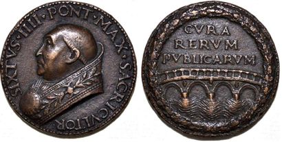 SIXTE IV (1471-1484) Bronze. 40mm. Souvenir...