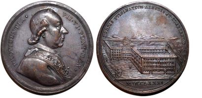 null PIE VI (1775-1799) Bronze. 41mm. Par Ferdinando Hamerani. 1781. Souvenir de...
