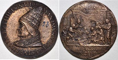 SIXTE IV (1471-1484) Bronze coulé en deux...