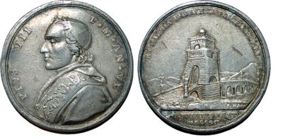 null PIE VII (1800-1823) Argent. 39mm. Par Giovanni Hamerani. 1805. Même médaille...