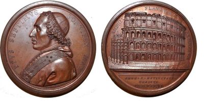 null PIE VII (1800-1823) Bronze. 68mm. Par Tommaso Mercandetti. 1806. Souvenir des...
