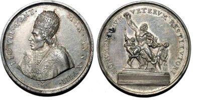 null PIE VII (1800-1823) Argent. 42mm. Par Tommaso Mercandetti. 1817. Souvenir de...