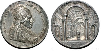 null PIE VII (1800-1823) Argent. 42mm. Par Giuseppe Cerbara. 1822. Même médaille...