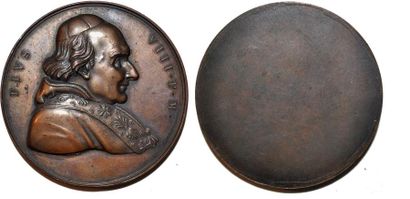null PIE VIII (1829-1830) Bronze. 62mm. Graveur anonyme. 1829. Souvenir du Pontificat....