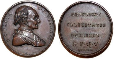 null SEDE VACANTE (1830) Bronze. 34mm. Par Caputi. 1830. Cardinal Bartolomeo Pacca...