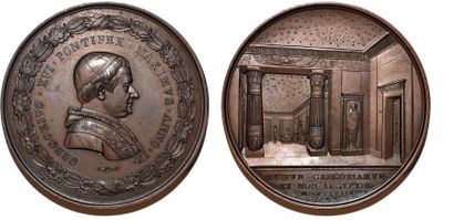 null GREGOIRE XVI (1831-1846) Bronze. 51mm. Par Pietro Girometti. 1839. Souvenir...