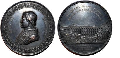 null PIE IX (1846-1878) Bronze. 82mm. Par Nicola Cerbara et Giuseppe Bianchi. 1854....