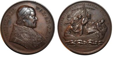null PIE IX (1846-1878) Bronze. 48mm. Par Filipo Sperenza. 1869. Souvenir du Concile...