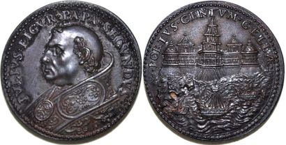 JULES II (1503-1513) Bronze. 32mm.Refrappe...