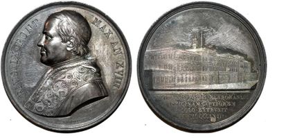 null PIE IX (1846-1878) Argent. 43mm. Par Giuseppe Bianchi. 1863. Souvenir de l'inauguration...