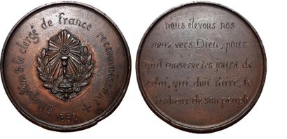 null PIE IX (1846-1878) Etain bruni. 71mm.Médaille satirique.1852."A Napoléon 3 le...