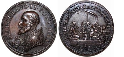 null MARCEL II (1555) Bronze. 31mm. Par Gianfederico Bonzani. 1555. Refrappe par...
