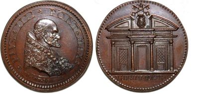 null PIE IV (1559-1565) Bronze. 35mm. Par Giovanni Antonio de Rossi. 1560. Refrappe...