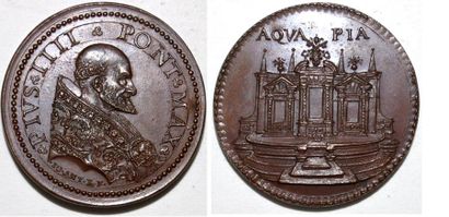 null PIE IV (1559-1565) Bronze. 33mm. Par Giovanni Antonio de Rossi. 1565. Refrappe...