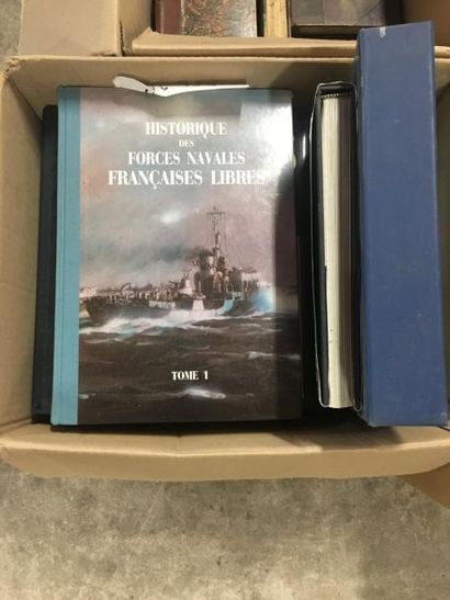 null MARINE - VARIA : Lot d’ouvrages reliés moderne sur le thème de la marine + La...