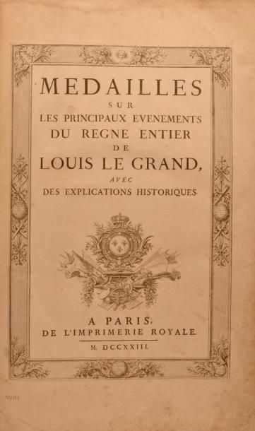 null GROS DE BOZE (Charles) Médailles sur les principaux évènements du règne de Louis...
