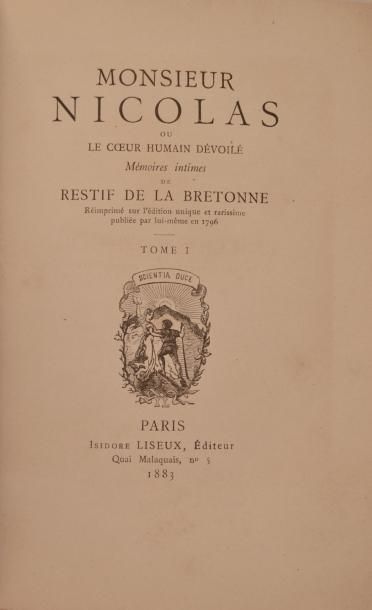 null RESTIF de LA BRETONNE (Nicolas Anne Edme Rétif dit) Monsieur Nicolas ou le coeur...