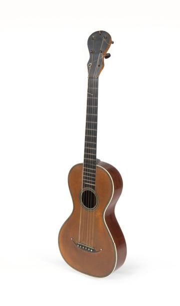 null Guitare romantique fabriquée à Mirecourt dans la première partie du XIXème siècle...