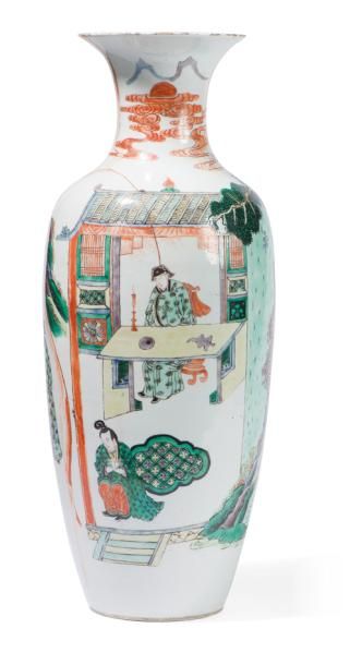 null Vase en porcelaine Famille Verte

Chine, XIXème siècle

De forme balustre, décoré...